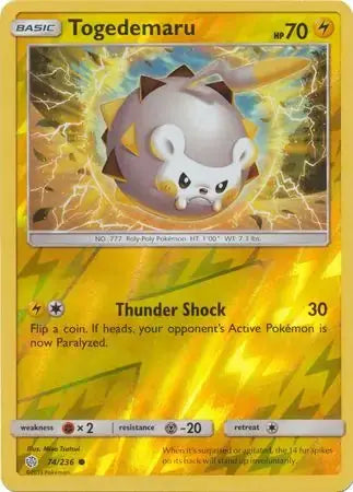 Togedemaru Reverse Holo 74 - Cosmic Eclipse Pokesingles