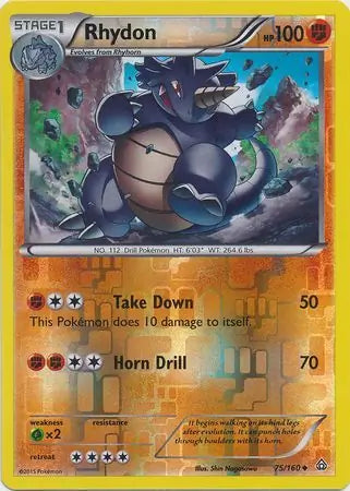 Rhydon Reverse Holo 75 - Primal Clash Pokesingles