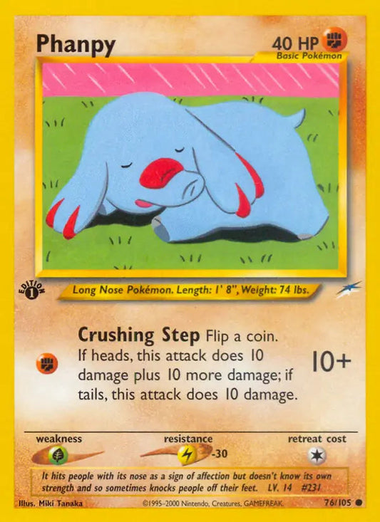 Phanpy 76 - Neo Destiny 1st Edition Pokesingles