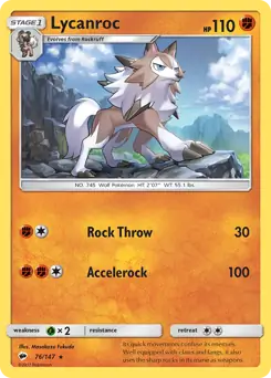 Lycanroc 76 - Burning Shadows Pokesingles