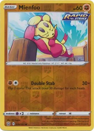 Mienfoo Reverse Holo 076 - Battle Styles