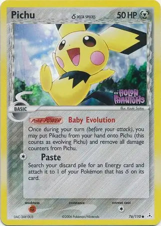 Pichu Reverse Holo 76 - Holon Phantoms Pokesingles