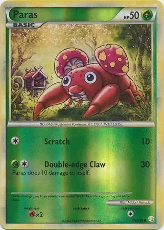 Paras Reverse Holo 76 - HeartGold SoulSilver Pokesingles