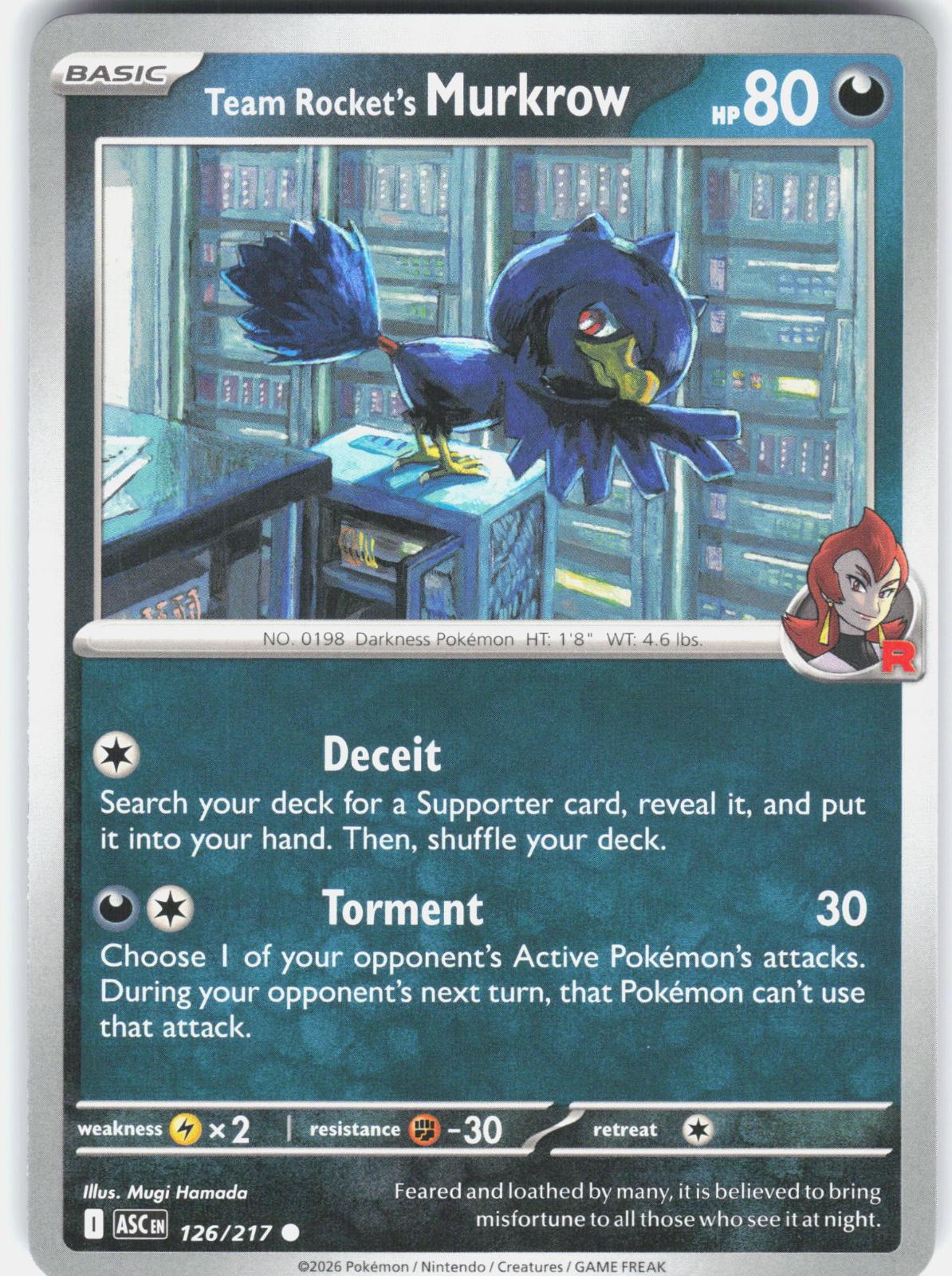 Team Rocket's Murkrow 126 - Ascended Heroes