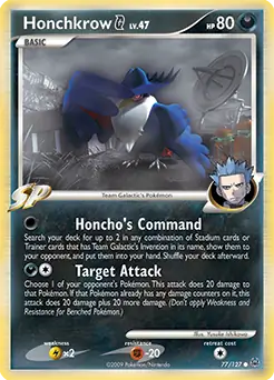 Honchkrow G 77 - Platinum Pokesingles
