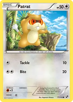Patrat 77 - Black and White Base Pokesingles