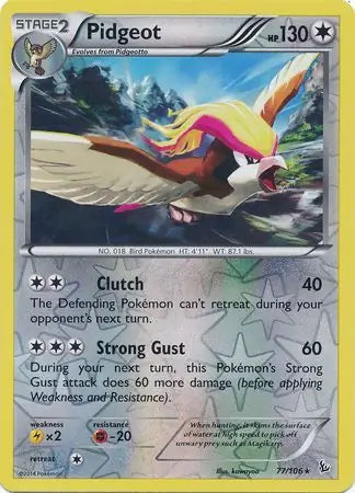 Pidgeot Reverse Holo 77 - Flashfire Pokesingles