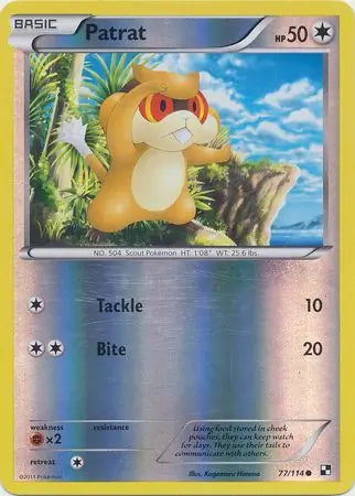 Patrat Reverse Holo 77 - Black and White Base Pokesingles