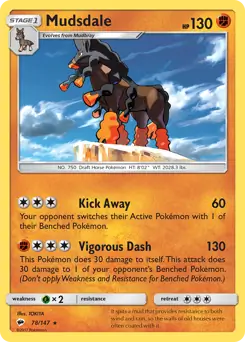 Mudsdale 78 - Burning Shadows Pokesingles