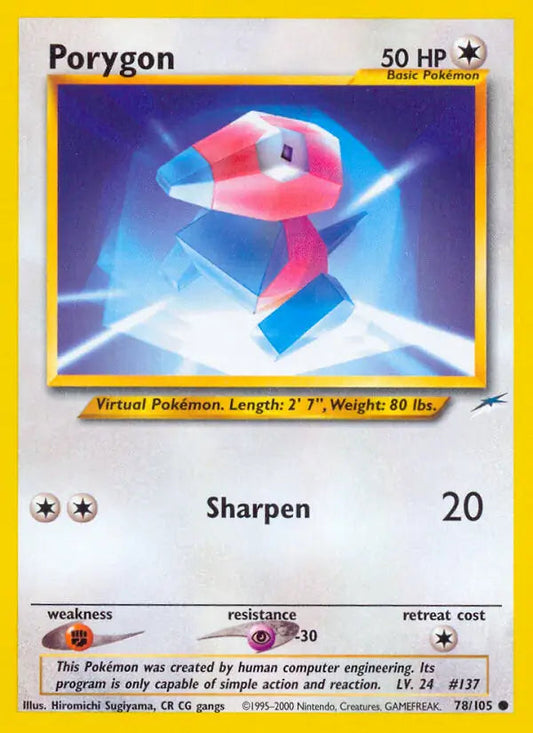 Porygon 78 - Neo Destiny Pokesingles