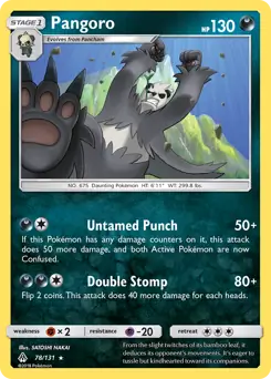 Pangoro 78 - Forbidden Light Pokesingles
