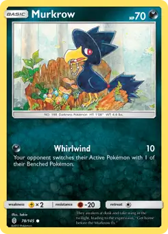 Murkrow 78 - Guardians Rising Pokesingles