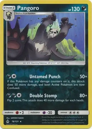Pangoro Reverse Holo 78 - Forbidden Light Pokesingles