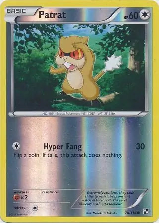 Patrat Reverse Holo 78 - Black and White Base Pokesingles