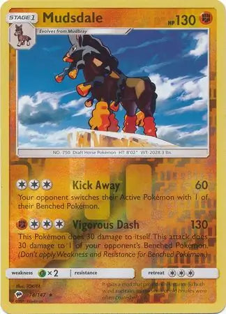 Mudsdale Reverse Holo 78 - Burning Shadows Pokesingles
