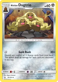 Alolan Dugtrio 79 - Ultra Prism Pokesingles