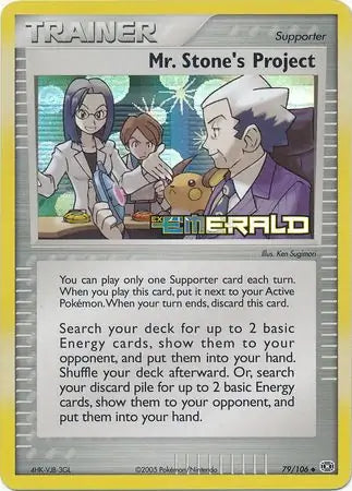 Mr. Stone's Project Reverse Holo 79 - Emerald Pokesingles