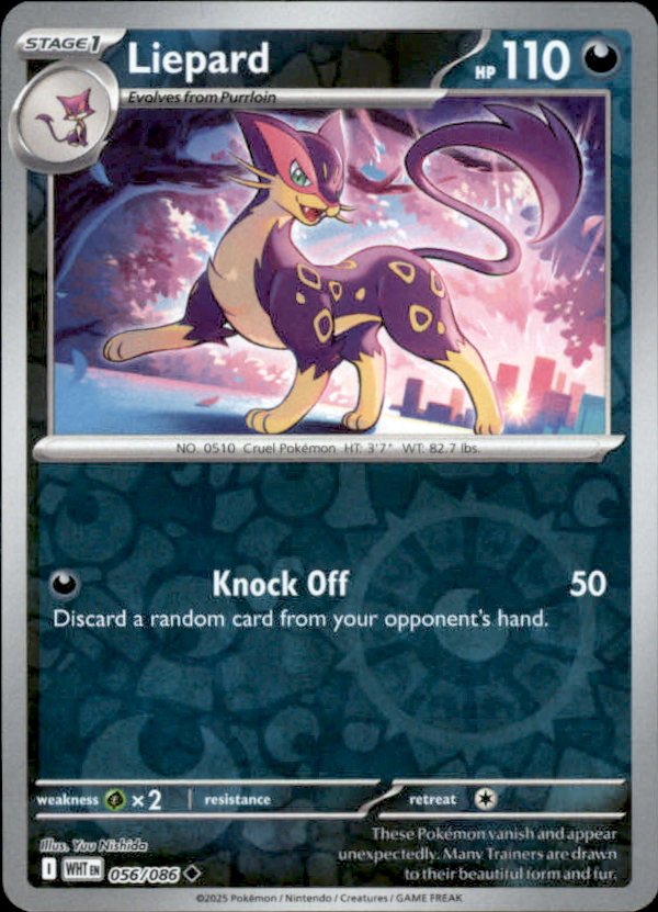 Liepard Reverse Holo 056 - White Flare Pokesingles