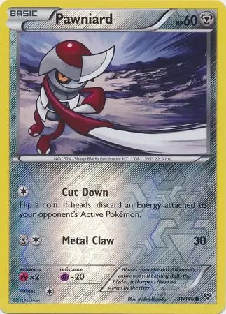 Pawniard Reverse Holo 81 - XY Base Pokesingles