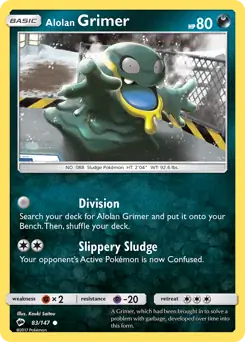 Alolan Grimer 83 - Burning Shadows Pokesingles