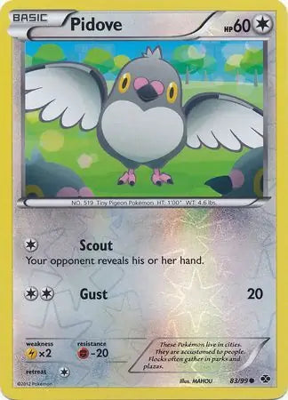 Pidove Reverse Holo 83 - Next Destinies Pokesingles