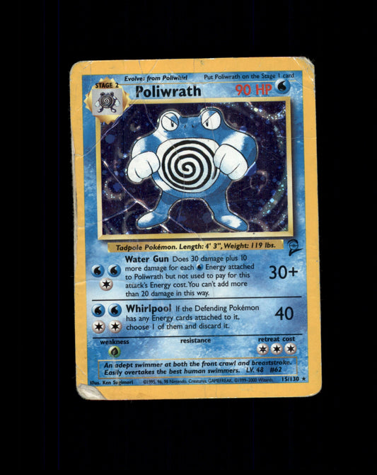 *SE BILDE FOR TILSTAND* Poliwrath #15 Pokemon Base Set 2 Pokesingles