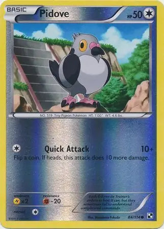 Pidove Reverse Holo 84 - Black and White Base Pokesingles