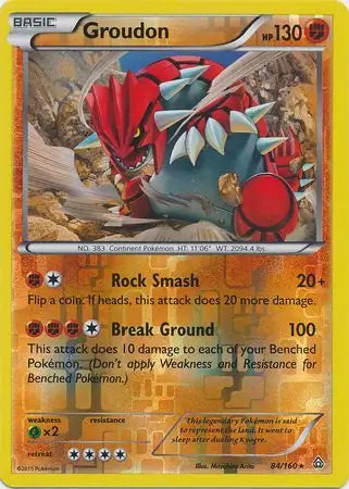 Groudon Reverse Holo 84 - Primal Clash Pokesingles