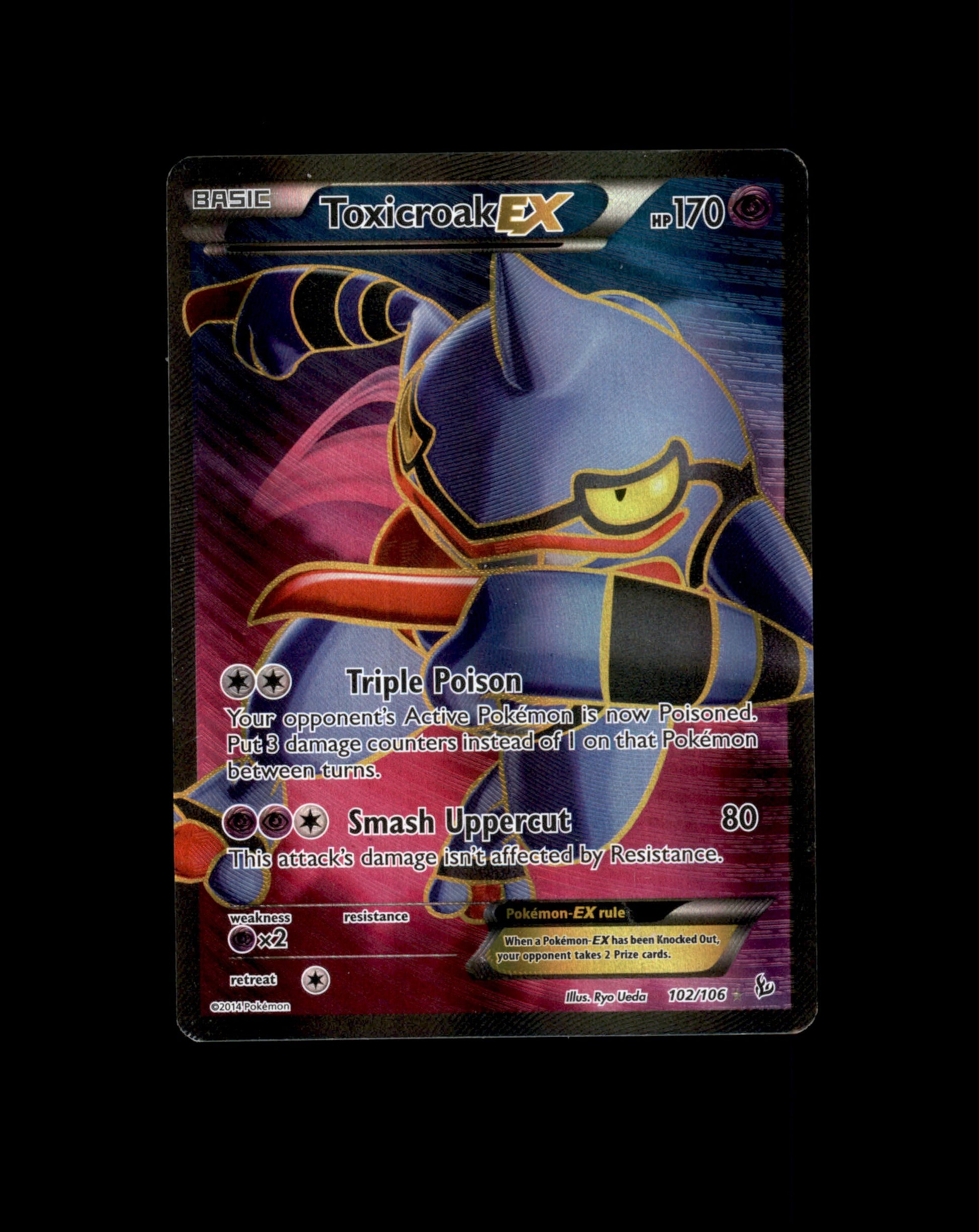 *SE BILDE FOR TILSTAND* Full Art Toxicroak EX 102 - Flashfire Pokesingles