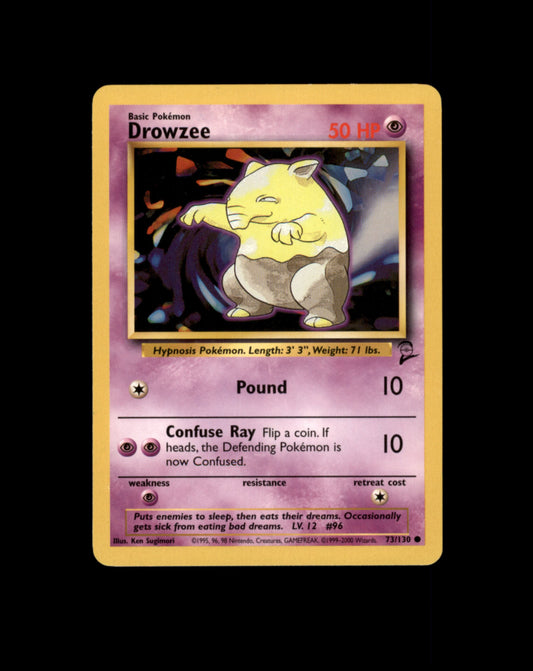 *SE BILDE FOR TILSTAND* Drowzee #73 Pokemon Base Set 2 Pokesingles