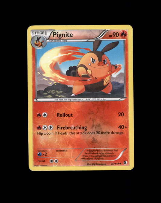 *SE BILDE FOR TILSTAND*  Pignite [Reverse Holo] #25 Pokemon Boundaries Crossed Pokesingles