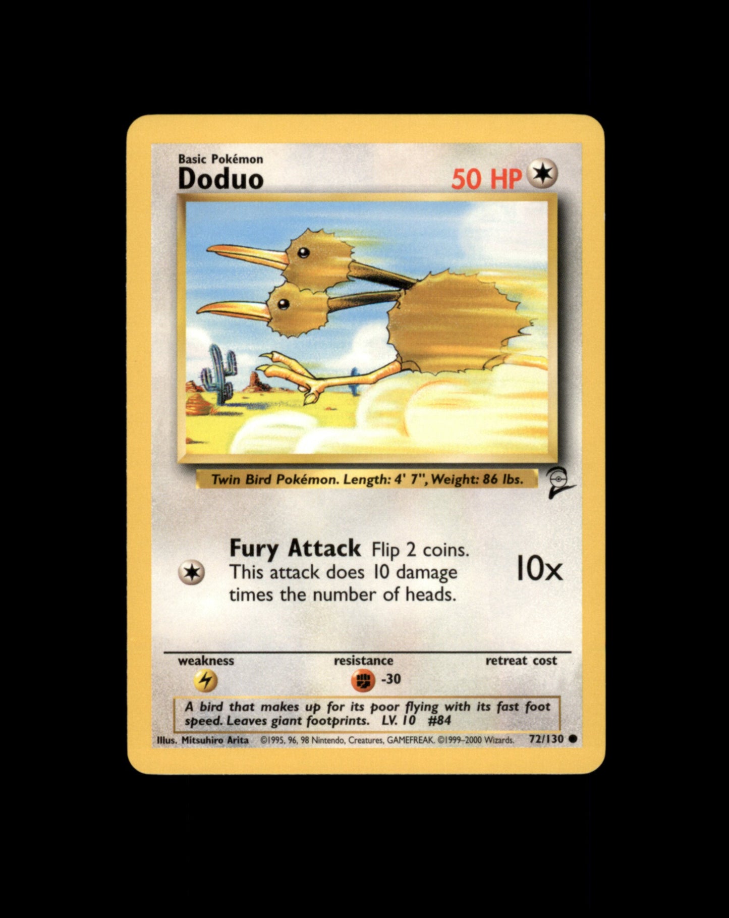 *SE BILDE FOR TILSTAND* Doduo #72 Pokemon Base Set 2 Pokesingles
