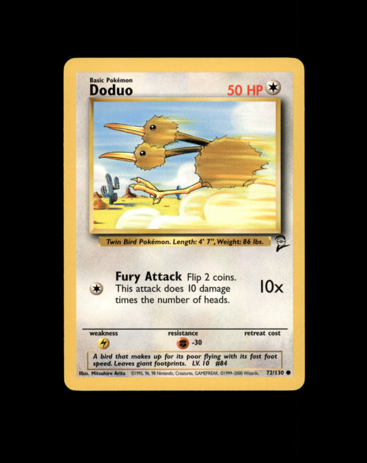 *SE BILDE FOR TILSTAND* Doduo #72 Pokemon Base Set 2 Pokesingles