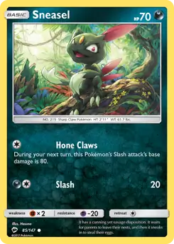 Sneasel 85 - Burning Shadows Pokesingles