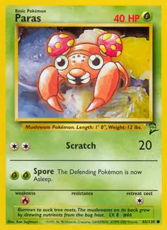Paras 85 - Base Set 2 Pokesingles