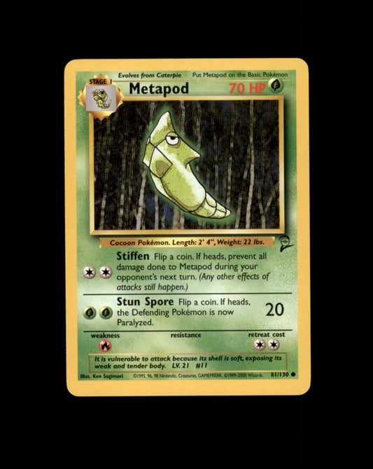 *SE BILDE FOR TILSTAND* Metapod #81 Pokemon Base Set 2 Pokesingles