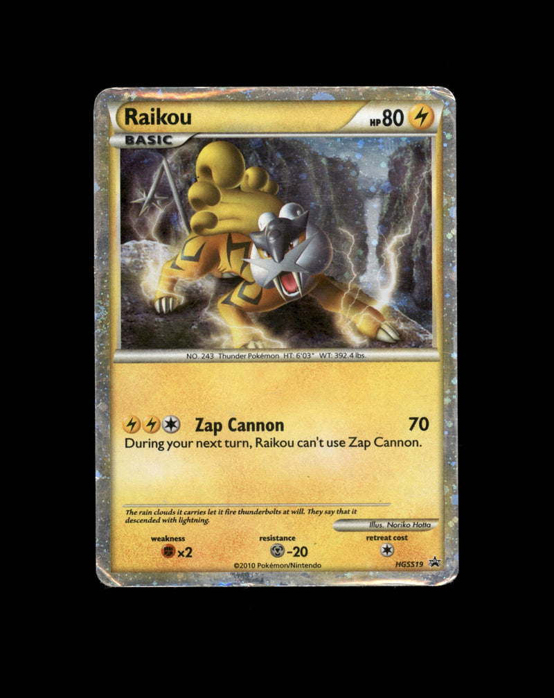 *SE BILDE FOR TILSTAND*  Raikou #HGSS19 Pokemon Promo Pokesingles