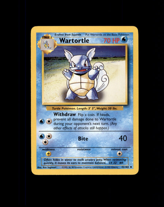 *SE BILDE FOR TILSTAND* Wartortle #42 Pokemon Base Set Pokesingles
