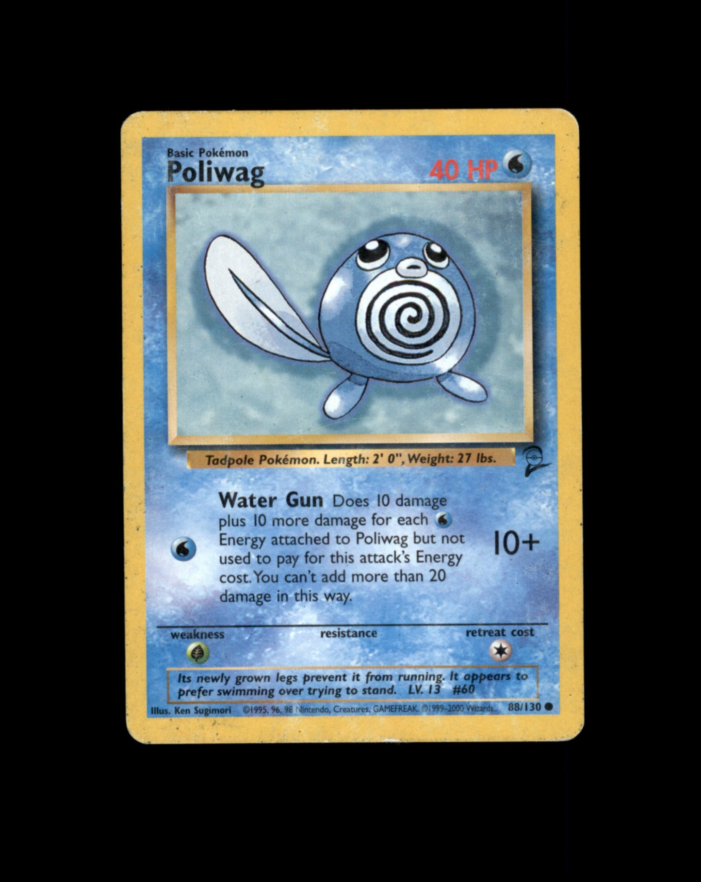 *SE BILDE FOR TILSTAND* Poliwag #88 Pokemon Base Set 2 Pokesingles