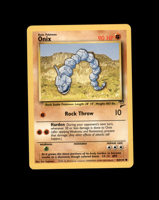 *SE BILDE FOR TILSTAND* Onix #84 Pokemon Base Set 2 Pokesingles