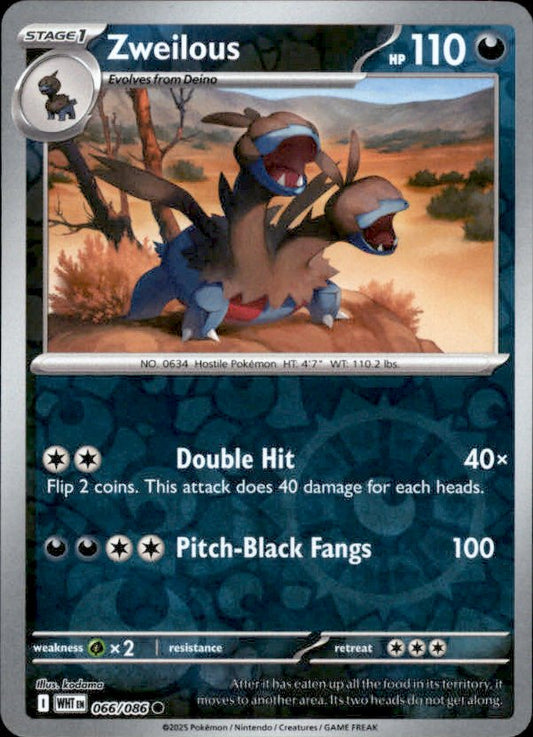 Zweilous Reverse Holo 066 - White Flare Pokesingles