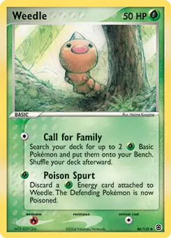Weedle 86 - Fire Red Leaf Green Pokesingles