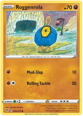 Roggenrola 086, Evolving Skies | Sword & Shield, , 5.00 kr, Pokesingles. Kjøp pokemon kort til lave priser hos oss.