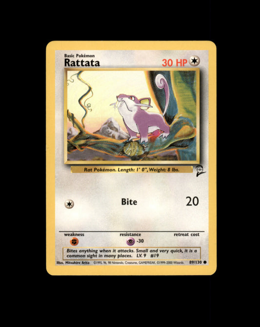 *SE BILDE FOR TILSTAND* Rattata #89 Pokemon Base Set 2 Pokesingles
