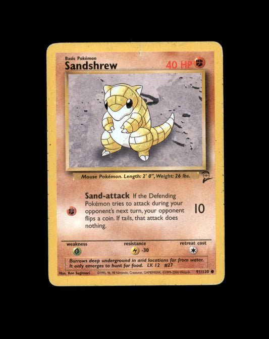 *SE BILDE FOR TILSTAND* Sandshrew #91 Pokemon Base Set 2 Pokesingles