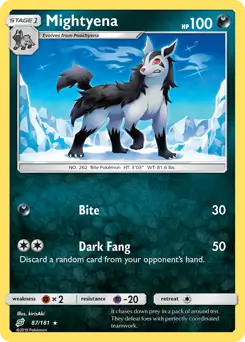 Mightyena 87 - Team Up Pokesingles