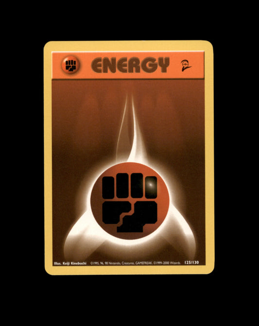 *SE BILDE FOR TILSTAND* Fighting Energy #125 Pokemon Base Set 2 Pokesingles