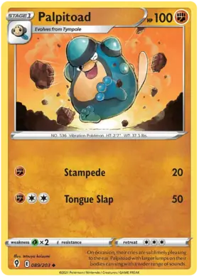 Palpitoad 089, Evolving Skies | Sword & Shield, , 5.00 kr, Pokesingles. Kjøp pokemon kort til lave priser hos oss.