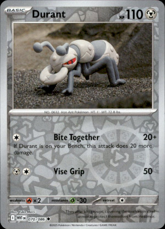 Durant Reverse Holo 070 - White Flare Pokesingles