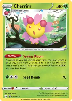 Cherrim Holo Rare 008 - Battle Styles
